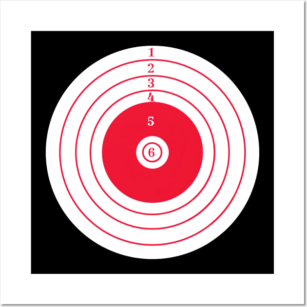 Red Target Wall Art by Lapicorn Design